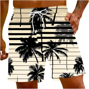 Matching Couples Outfits for Vacation Mesh Printed Beach Shorts Beach Pants Pants Daddy Shorts Men Mens Teal Swim