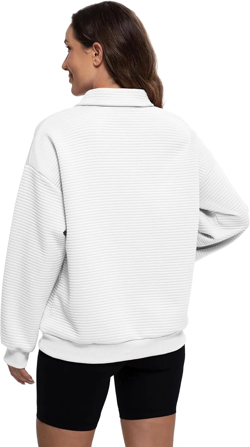 MathCat Womens Oversized Sweatshirts Half Zip Pullover Hoodies Casual Sweaters Loose Fit Fall Winter Fashion Clothes Outfits
