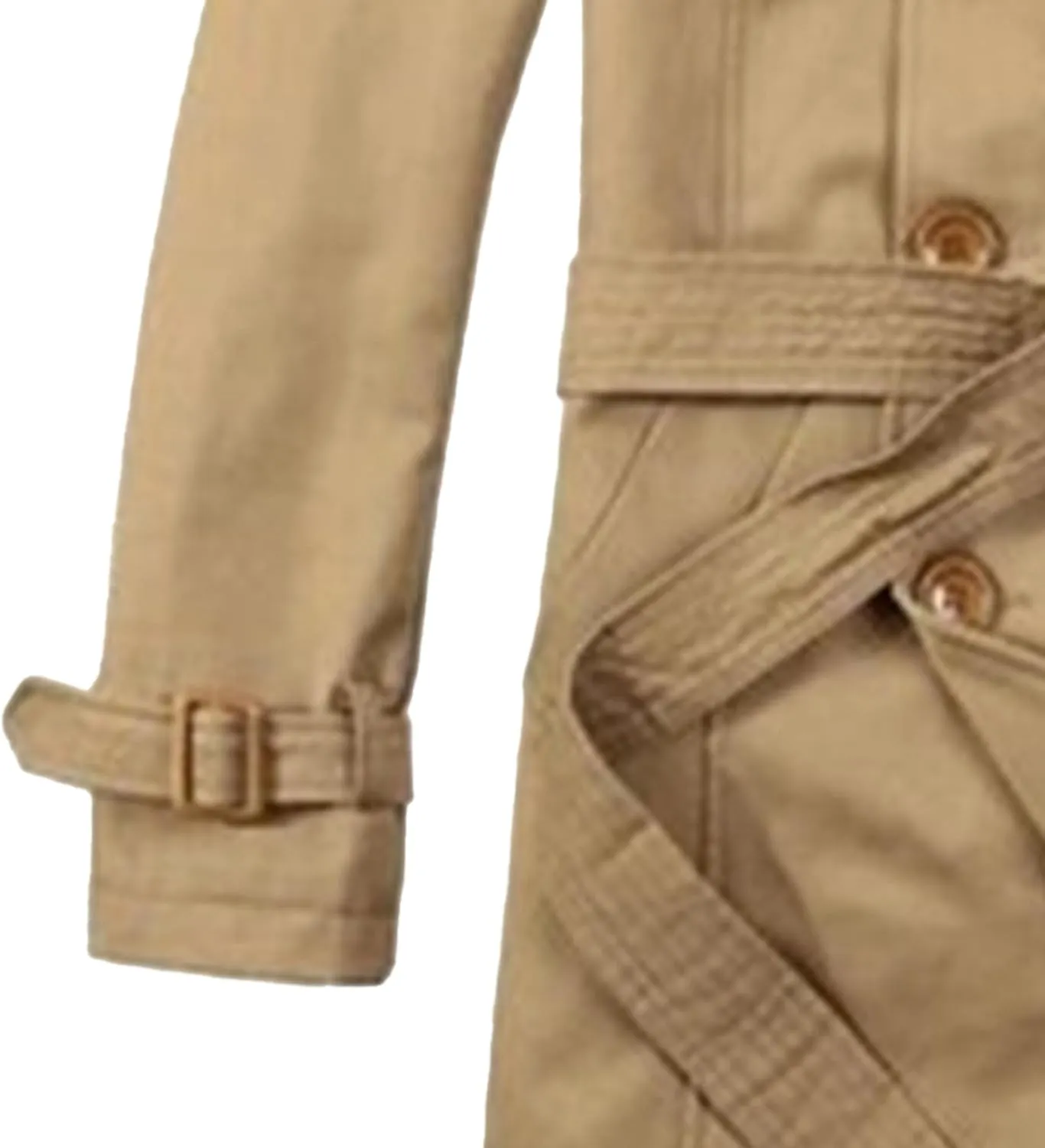Men Classic Wool Length Jacket Double Breasted Slim Fit Trench Coat Mid Long Casual Business Peacoat