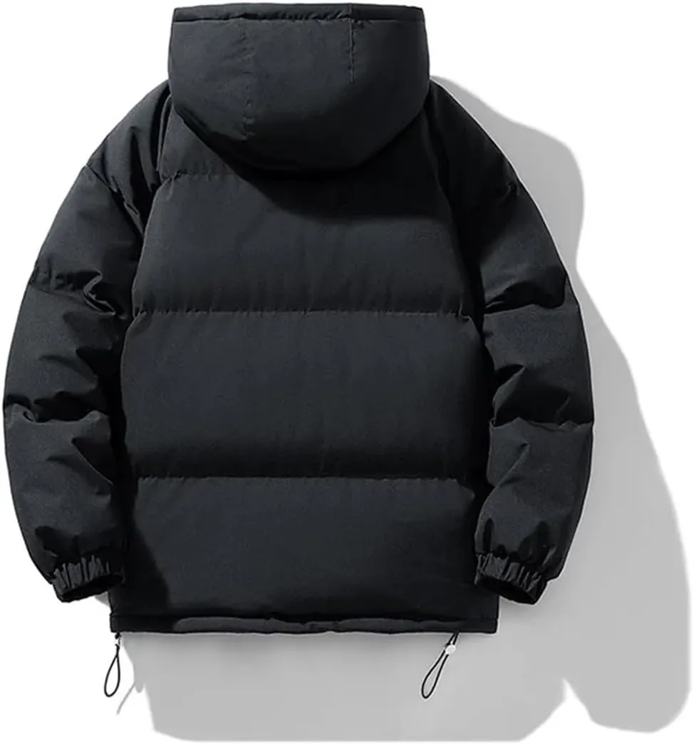 Men Winter Cotton-Padded Coats Men Outdoor Hooded Puffer Jackets Casual Windbreaker Thick Warm Parkas