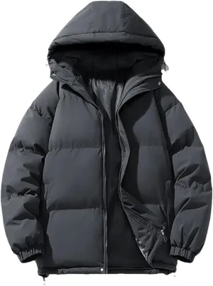 Men Winter Cotton-Padded Coats Men Outdoor Hooded Puffer Jackets Casual Windbreaker Thick Warm Parkas