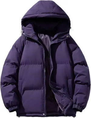 Men Winter Cotton-Padded Coats Men Outdoor Hooded Puffer Jackets Casual Windbreaker Thick Warm Parkas