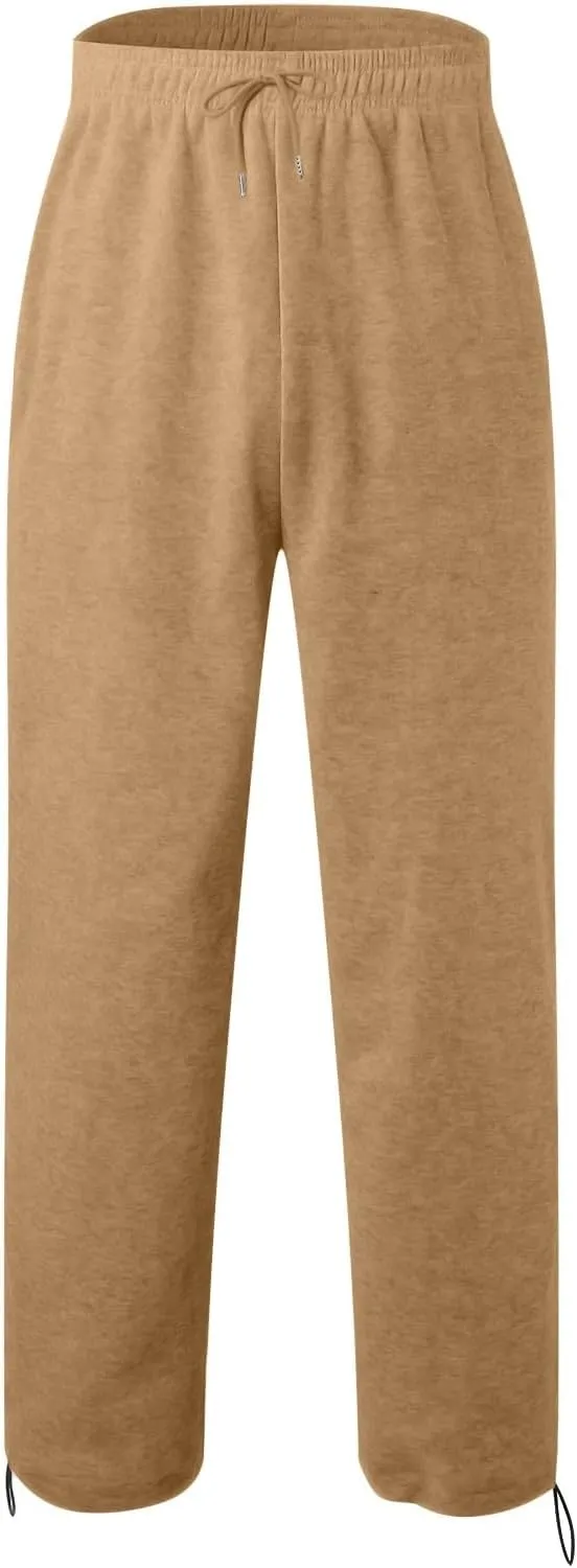 Men's Casual Cargo Relaxed Pants, Sports Fitness Pants, Elastic Drawstring Waist Lightweight Chino Pants for Man