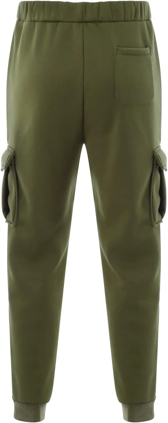 Mens Casual Cotton Sweatpants Solid Color Joggers Lounge Athletic Gym Pants Hiking Hunting Work Trousers