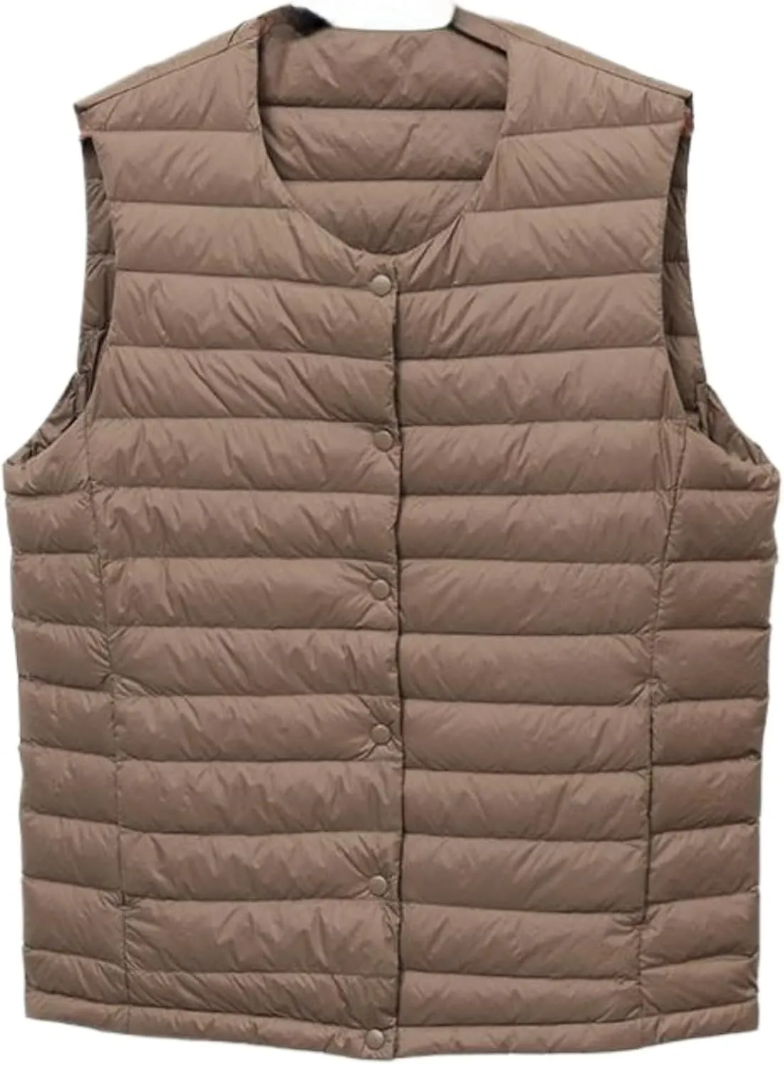 Men's Down Vest Male Collarless Lightweight Puffer Vest Man Winter Warm Quilted Sleeveless Jacket