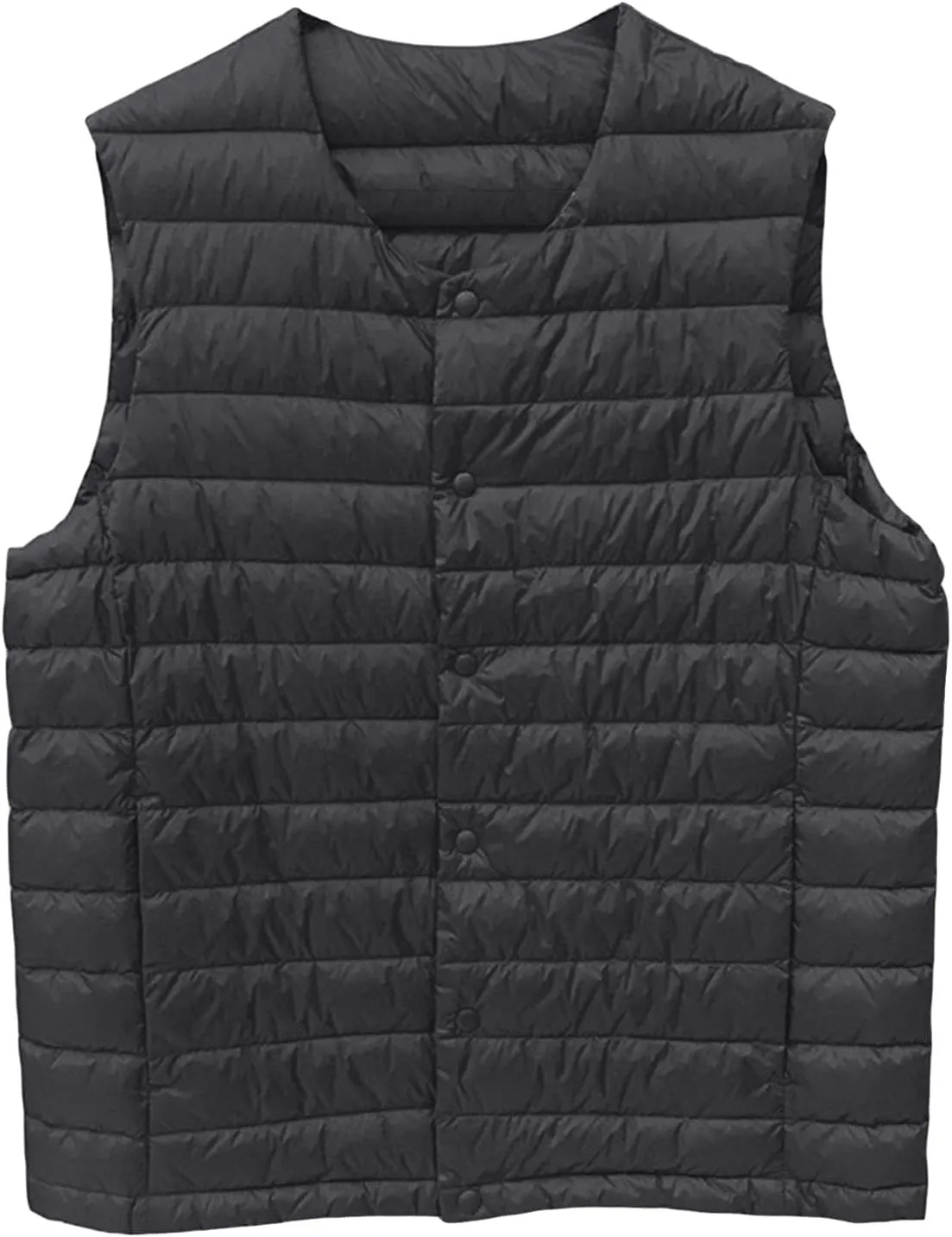Men's Down Vest Male Collarless Lightweight Puffer Vest Man Winter Warm Quilted Sleeveless Jacket