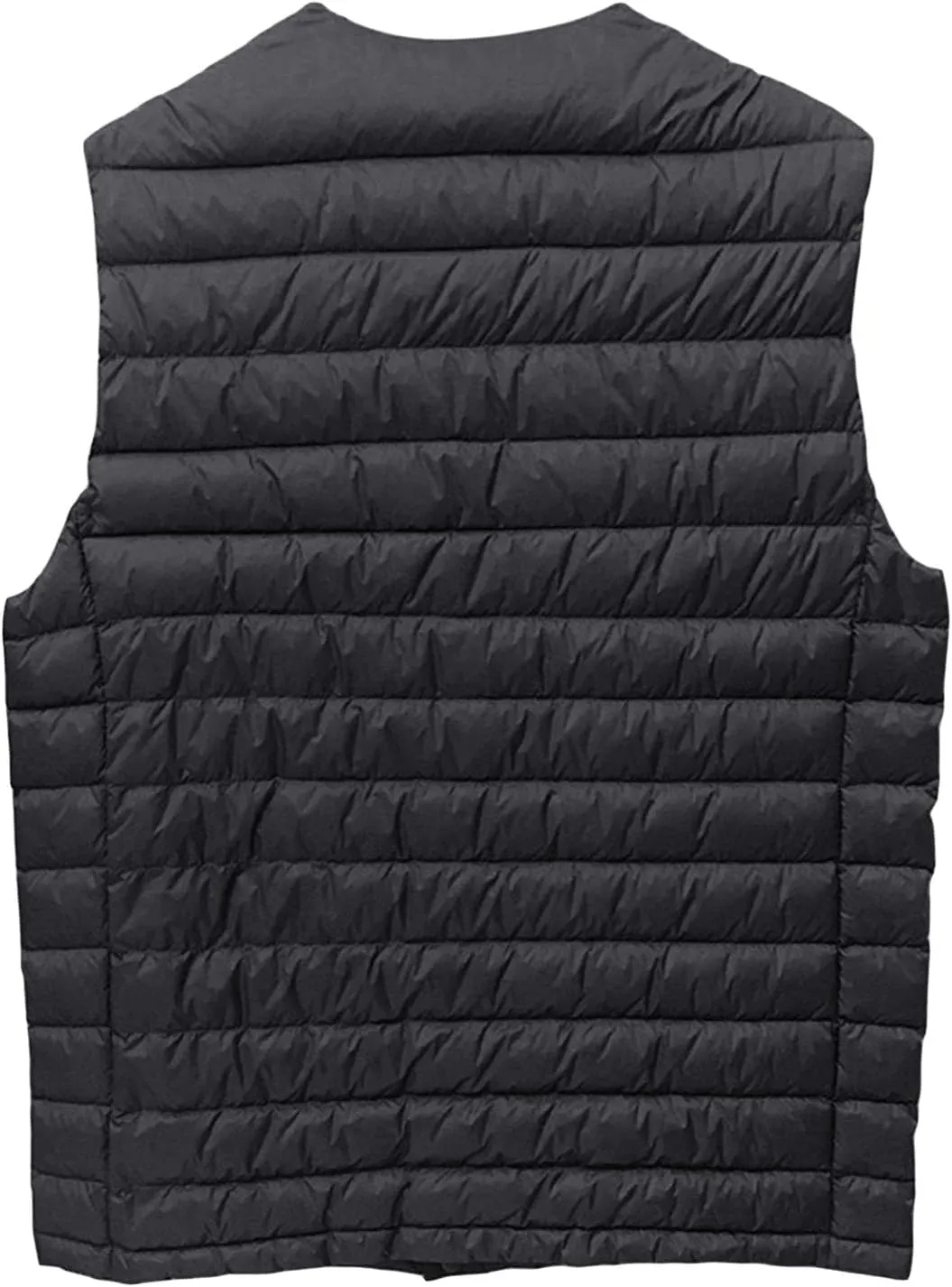 Men's Down Vest Male Collarless Lightweight Puffer Vest Man Winter Warm Quilted Sleeveless Jacket
