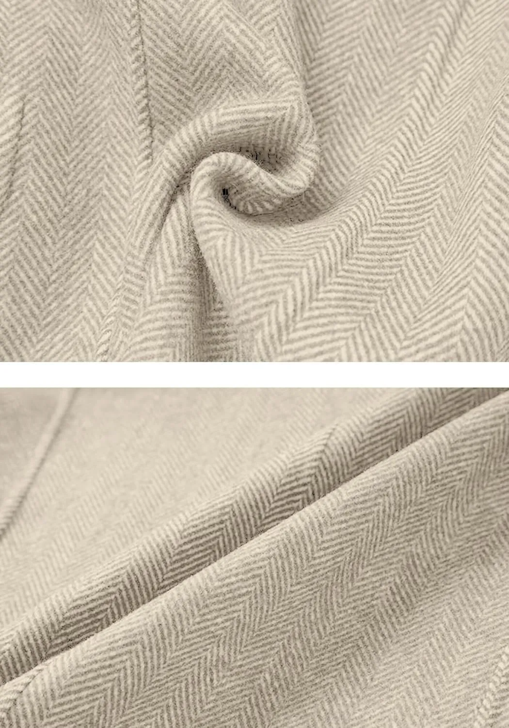 Mens Herringbone Tweed Blazer Vintage Wool Blend Sport Coat Jacket 2 Button Casual Wedding Groomsmen Prom Suit