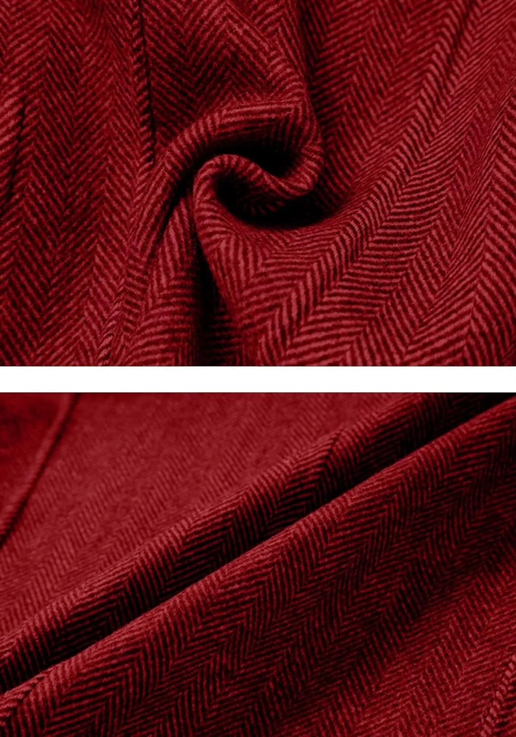 Mens Herringbone Tweed Blazer Vintage Wool Blend Sport Coat Jacket 2 Button Casual Wedding Groomsmen Prom Suit