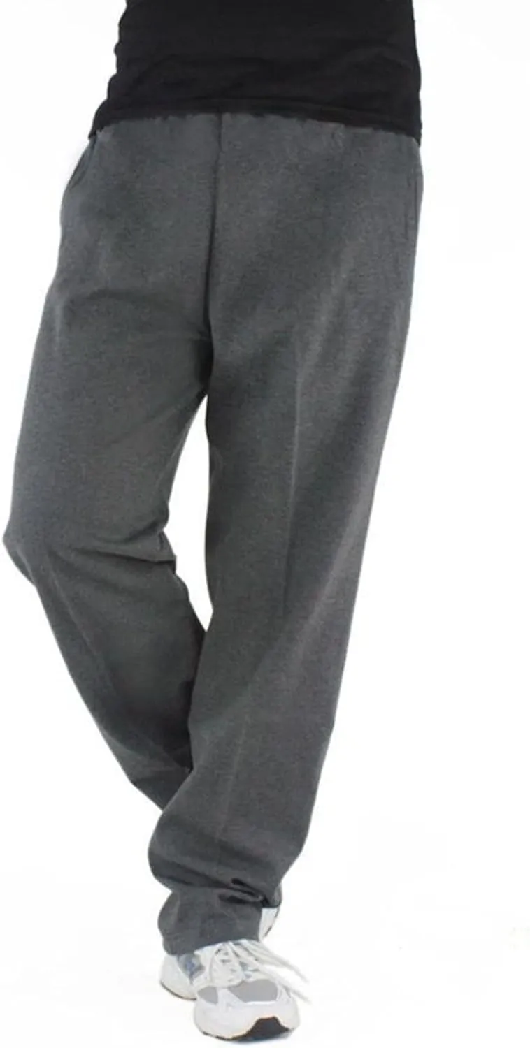 Men's Linen Harem Pants, Casual Loose Drawstring Elastic Waist Sweatpant, Outdoor Baggy Hiking Jogger Trousers Pockets