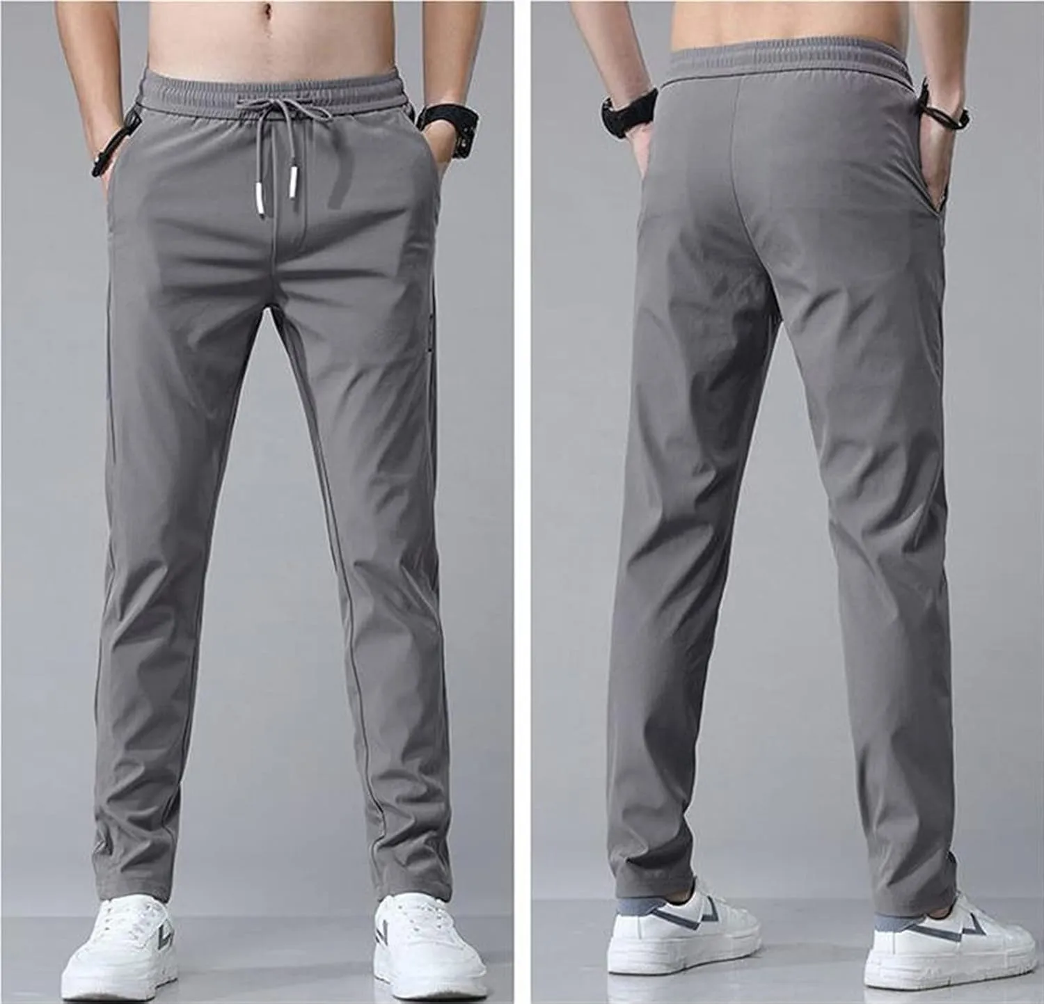 Mens Pants, Ultra Stretch Quick Drying Pants, Loose Fit Casual Jogging Trousers for Running Workout Training