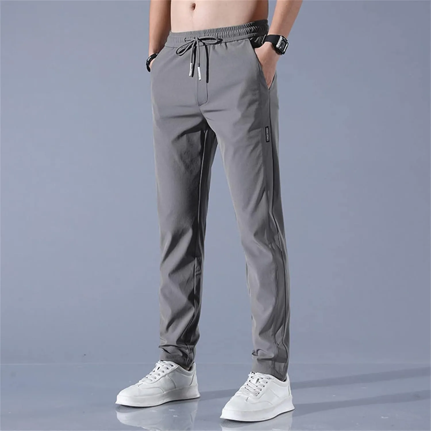 Mens Pants, Ultra Stretch Quick Drying Pants, Loose Fit Casual Jogging Trousers for Running Workout Training