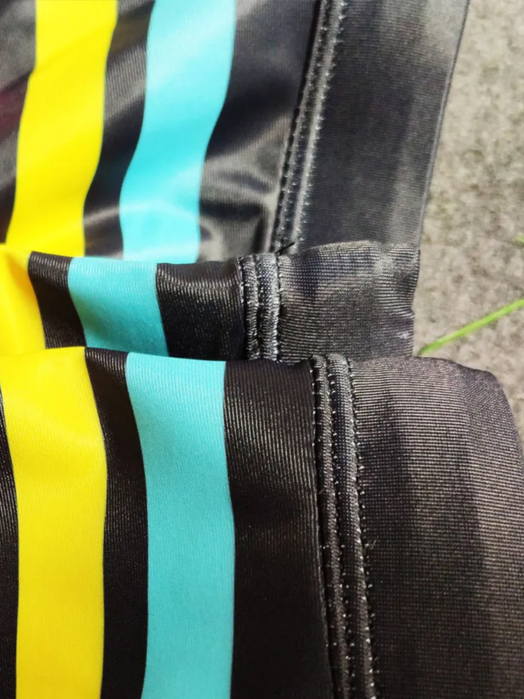 Mens Quick-drying Stripes Swim Briefs