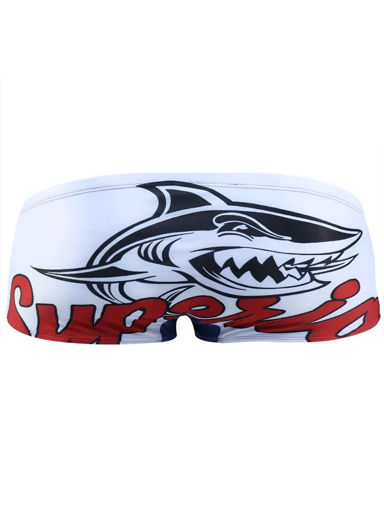 Men's Shark Printed Swimming Trunks
