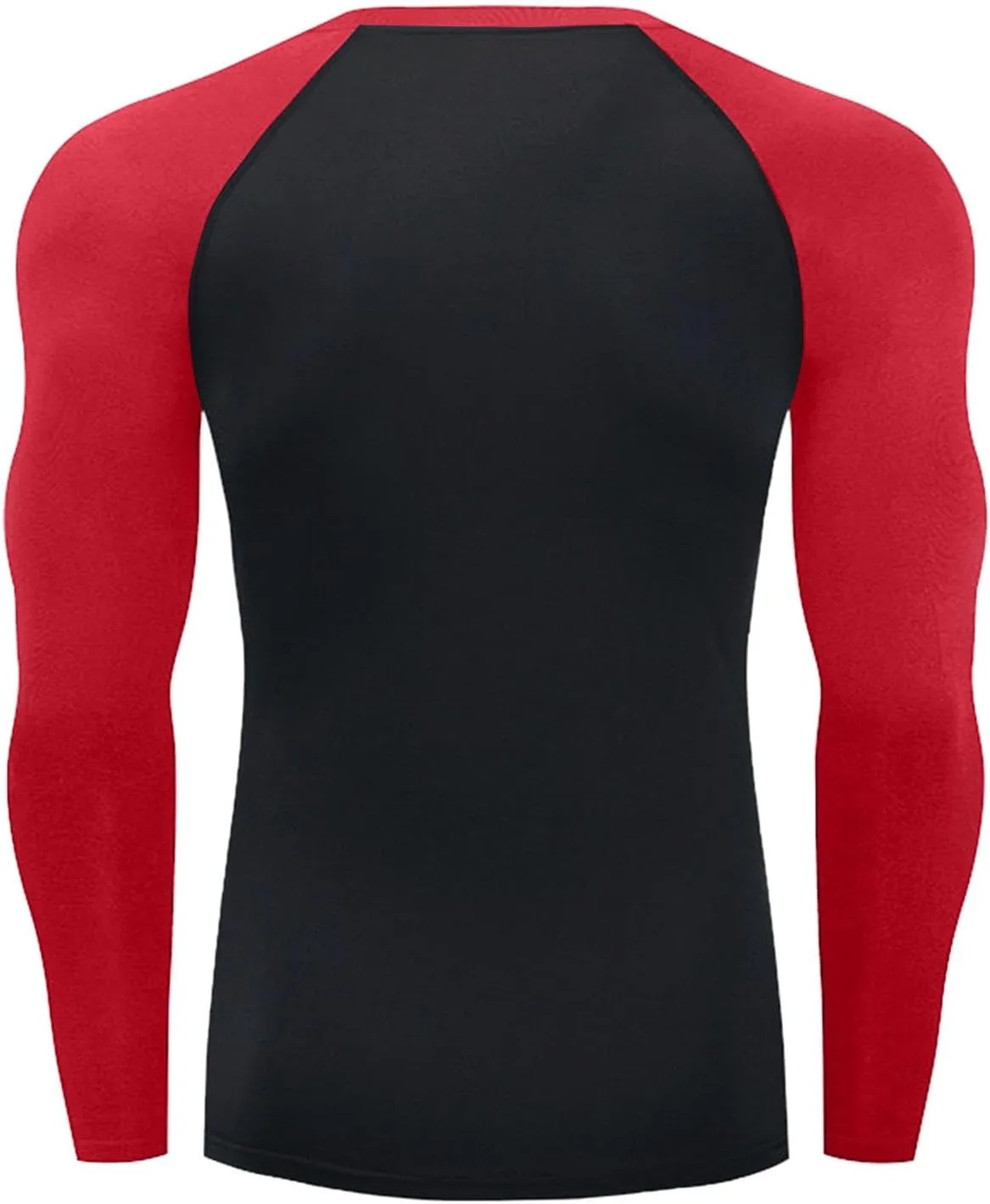 Mens Sports Shirt Long Sleeve Color Block Patchwork Casual Shirts for Men Quick Dry Slim Fit Running Gym Exercise Tops
