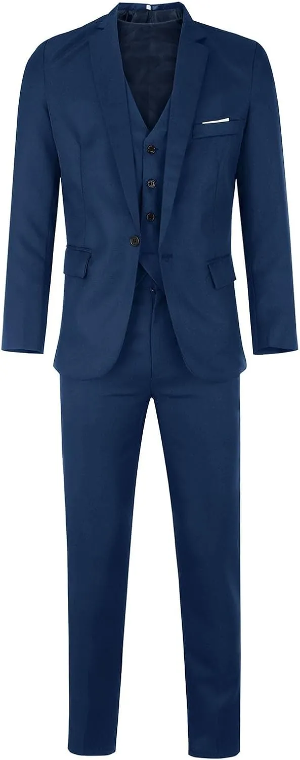 Men'S Suit Slim 3 Suit Business Wedding Party Jacket Vest & Pants Coat Shorts Men Travel Blazer for Men Wrinkle Suit