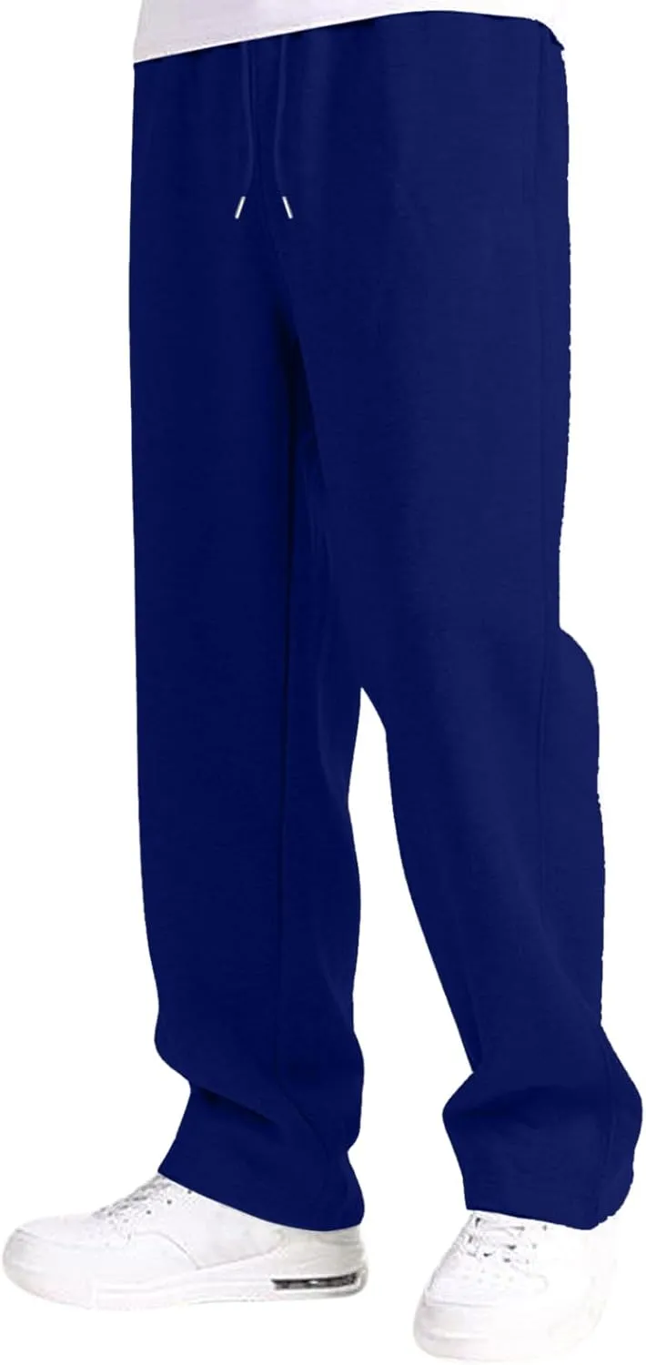 Men's Waffle Joggers, Lightweight Drawstring Casual Bottom Sweatpants, Straight Leg Slim Jogger Sweatpants with Pockets