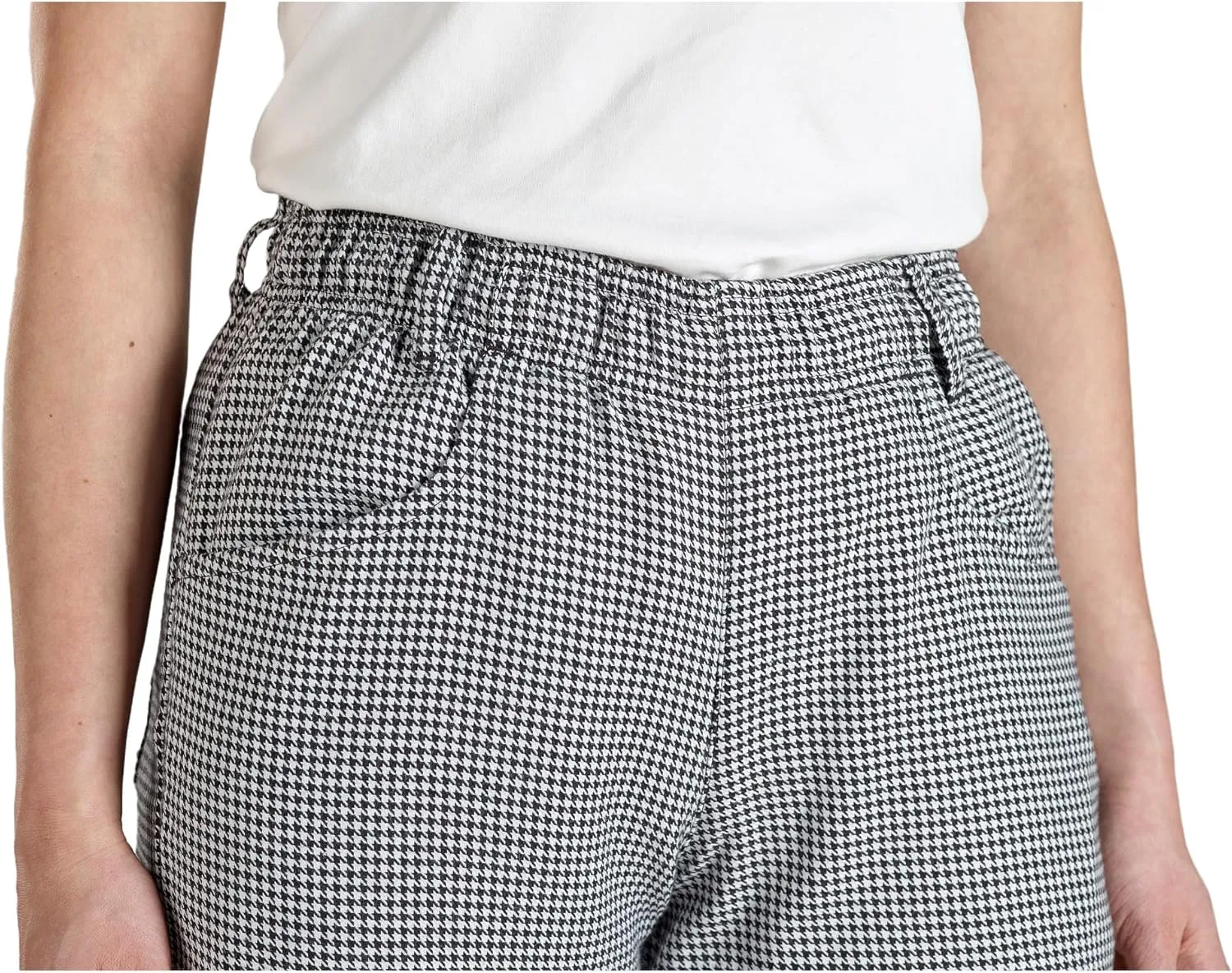 Mercer Culinary womens Cook chefs pants, Black/White, X-Small