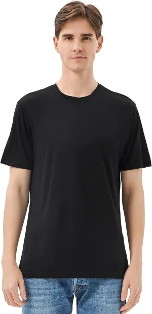 Merino Protect Merino Wool Lyocell Blend T Shirt Men Tencel Cooling Base Layer Quick Dry Undershirt for Hiking Travel