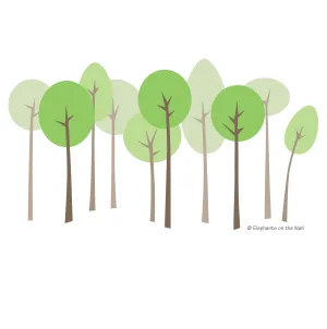 Mod Trees - Small Paint-by-Number Wall Mural