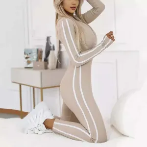 ✨New Arrival✨Women's Sporty Zip-Up Long-Sleeve Jumpsuit