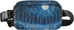 Night Forest Fanny Pack Water Resistant Waist Pack Sling Bag Purse for Women Men Travel Hiking