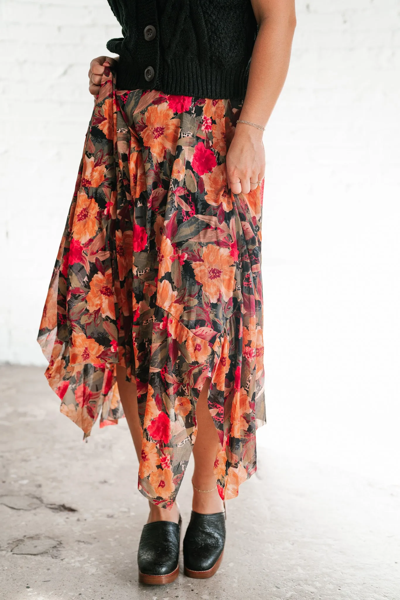November Hues Floral Skirt