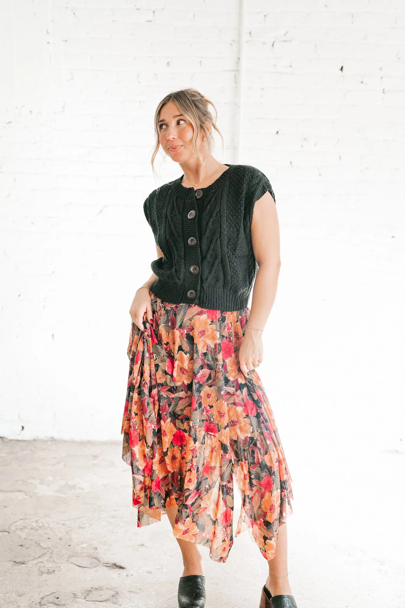 November Hues Floral Skirt