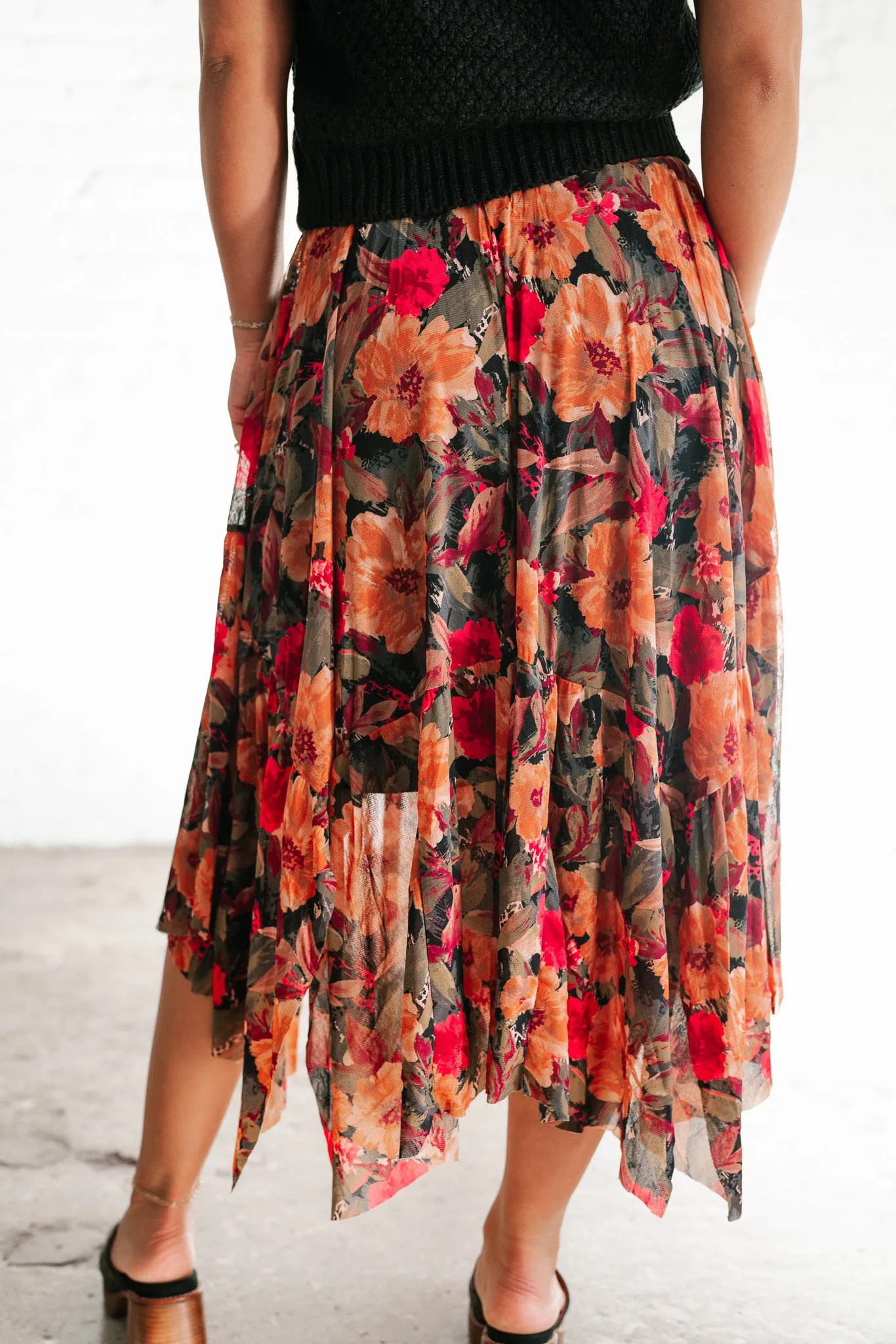 November Hues Floral Skirt