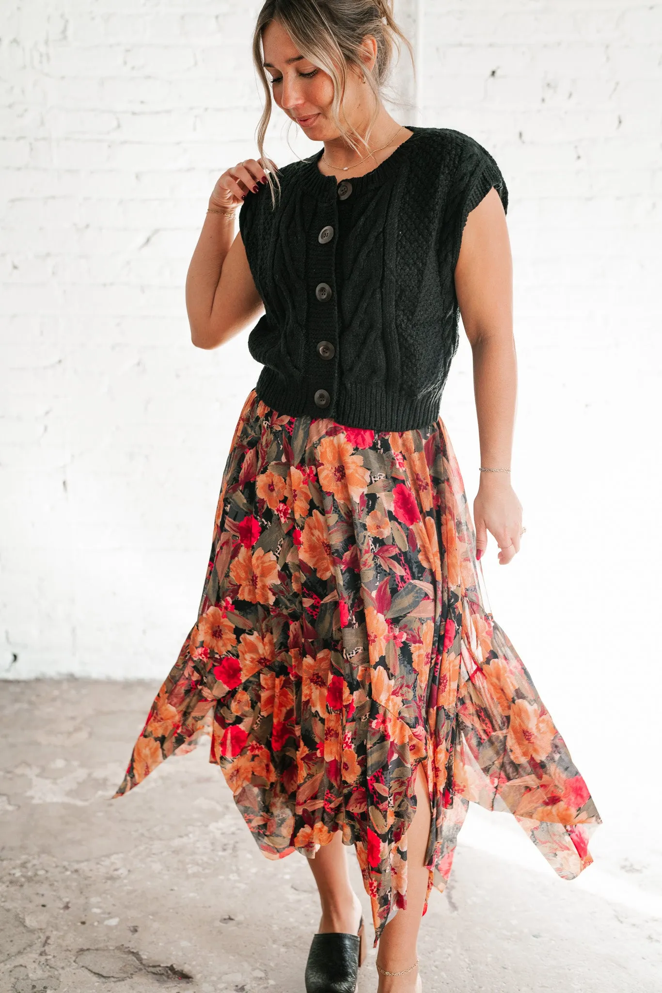 November Hues Floral Skirt