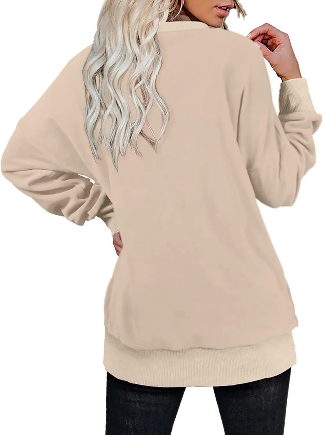 OFEEFAN Sweatshirts for Women Crewneck Long Sleeve Shirts