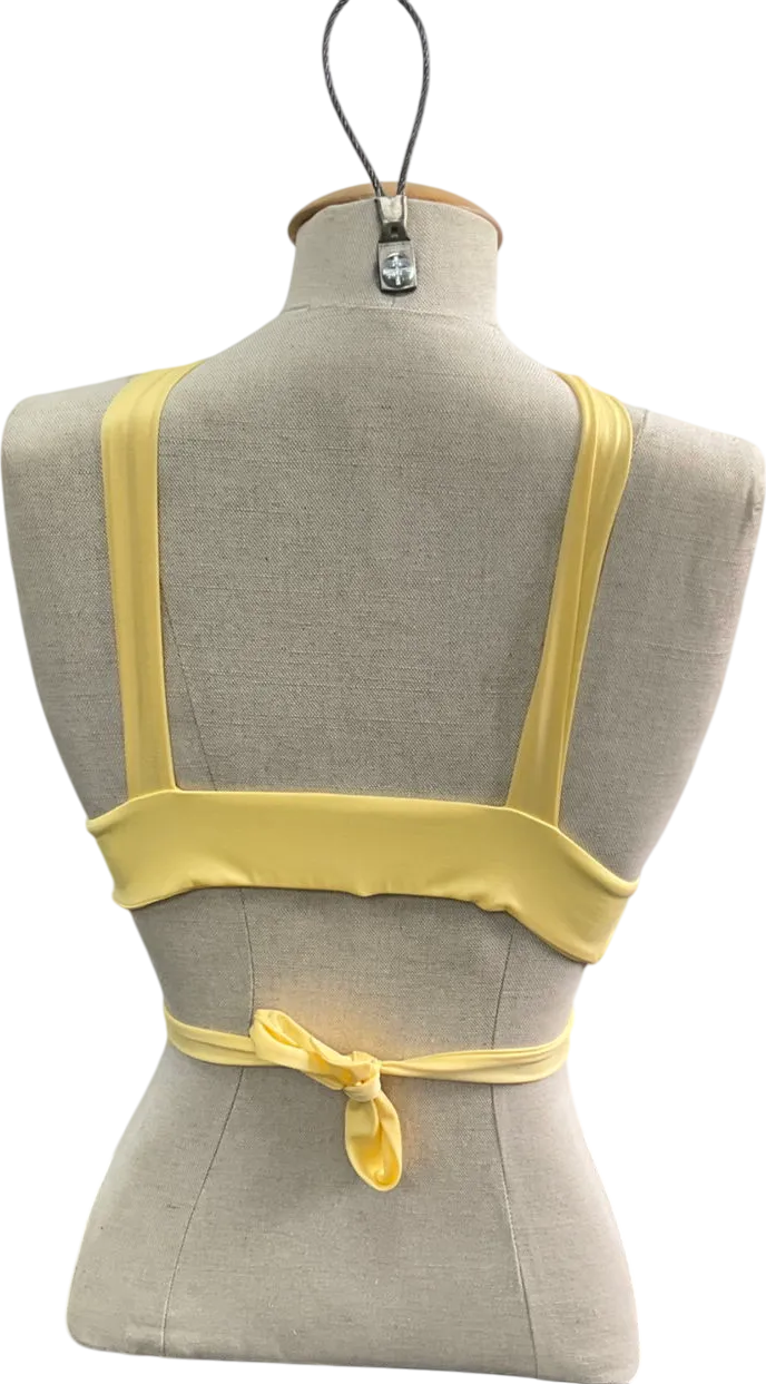 Oh Polly Yellow Halter Neck Bikini Top UK S