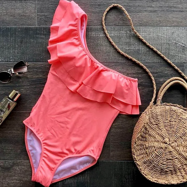One Piece Swimsuit 2019 Sexy Cross Back Swimwear