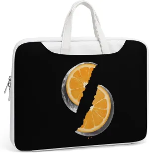 Orange Moon Leather Bag Laptop Case Slim Water Resistant Computer Bags with Handle Briefcase for Work