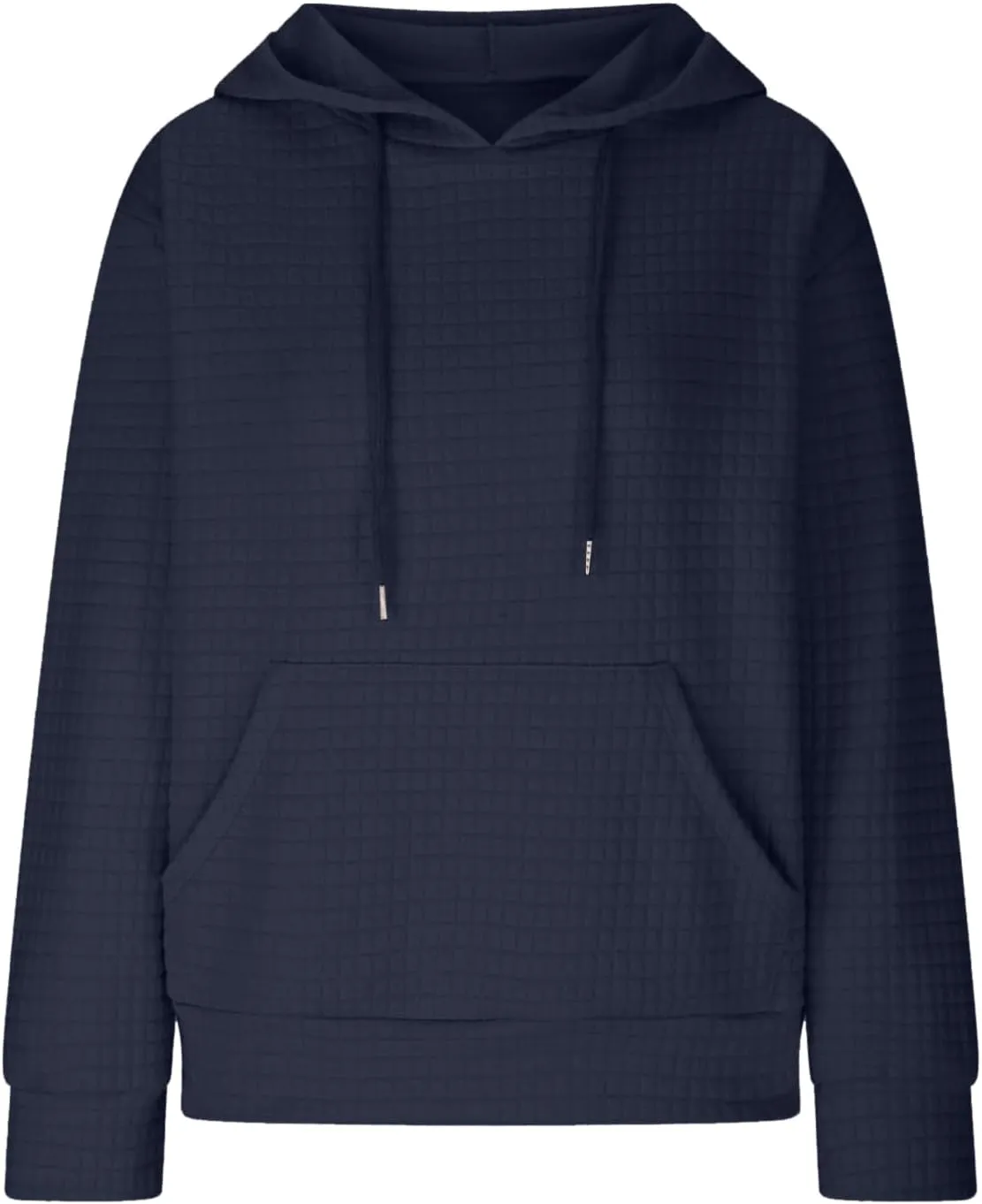 Oversized Hoodies for Women Waffle Pullover Casual Loose Fit Hooded Sweatshirt Long Sleeve Drawstring Tops