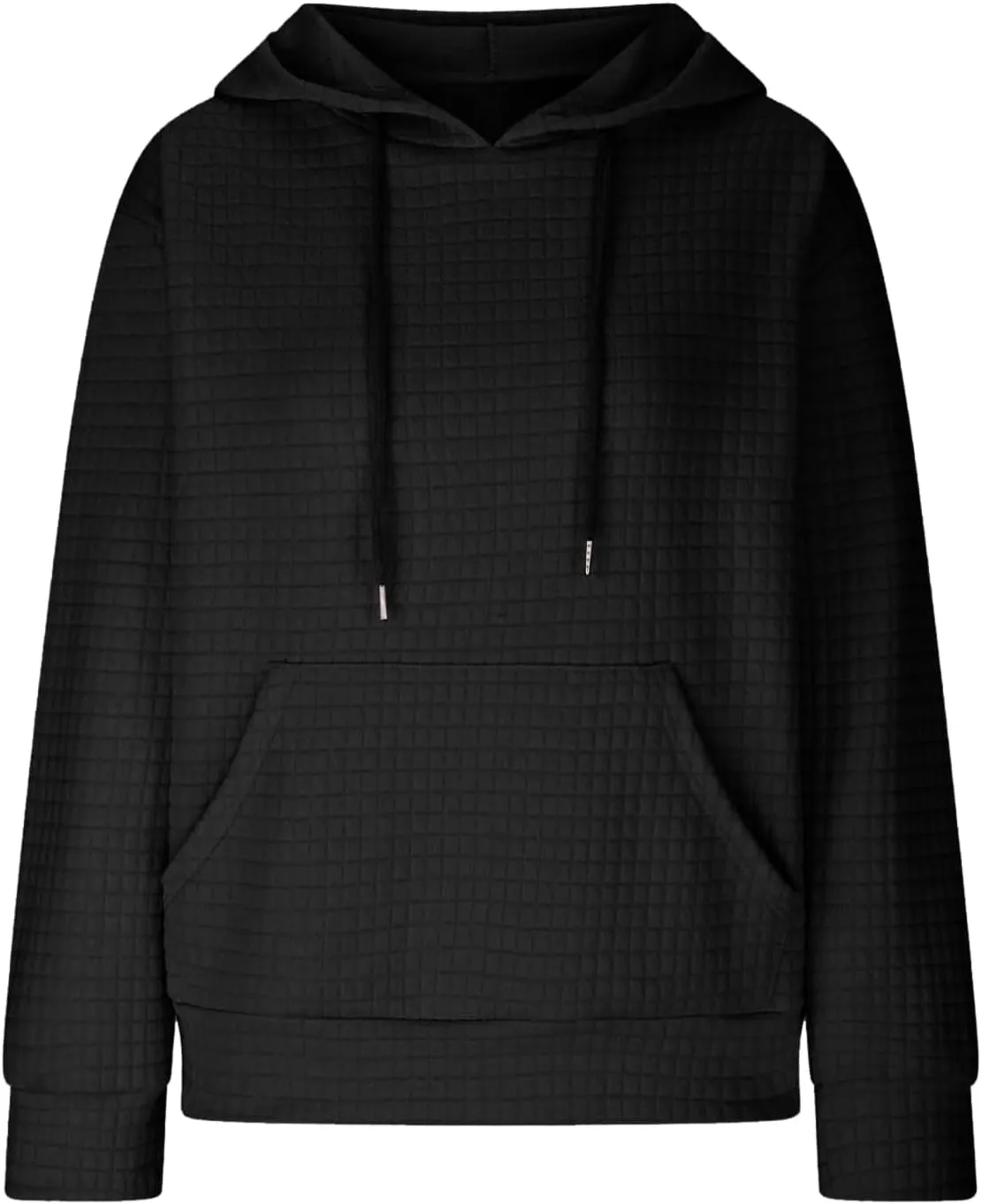 Oversized Hoodies for Women Waffle Pullover Casual Loose Fit Hooded Sweatshirt Long Sleeve Drawstring Tops