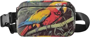 Parrot Tree Fanny Pack Water Resistant, Women Men Waist Pack Sling Bag Purse for Travel Hiking