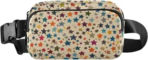 Pattern Stars Fanny Pack Water Resistant, Women Men Waist Pack Sling Bag Purse for Travel Hiking