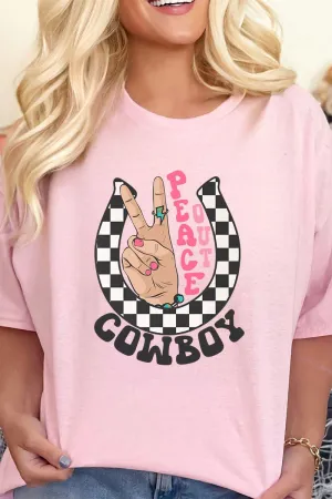 Peace Out Cowboy Short Sleeve Relaxed Fit T-Shirt