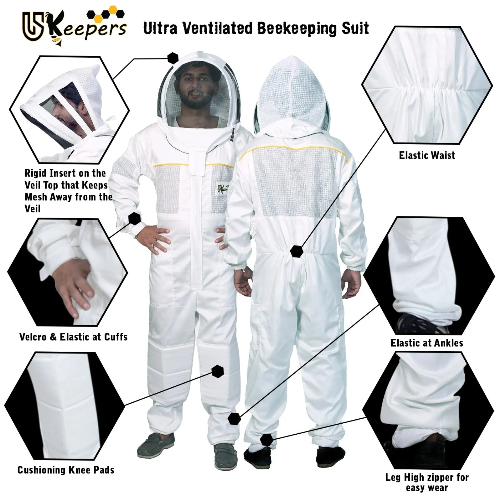 Premium Beekeeper Suits Semi Ventilated Bee keeper Protective Gear