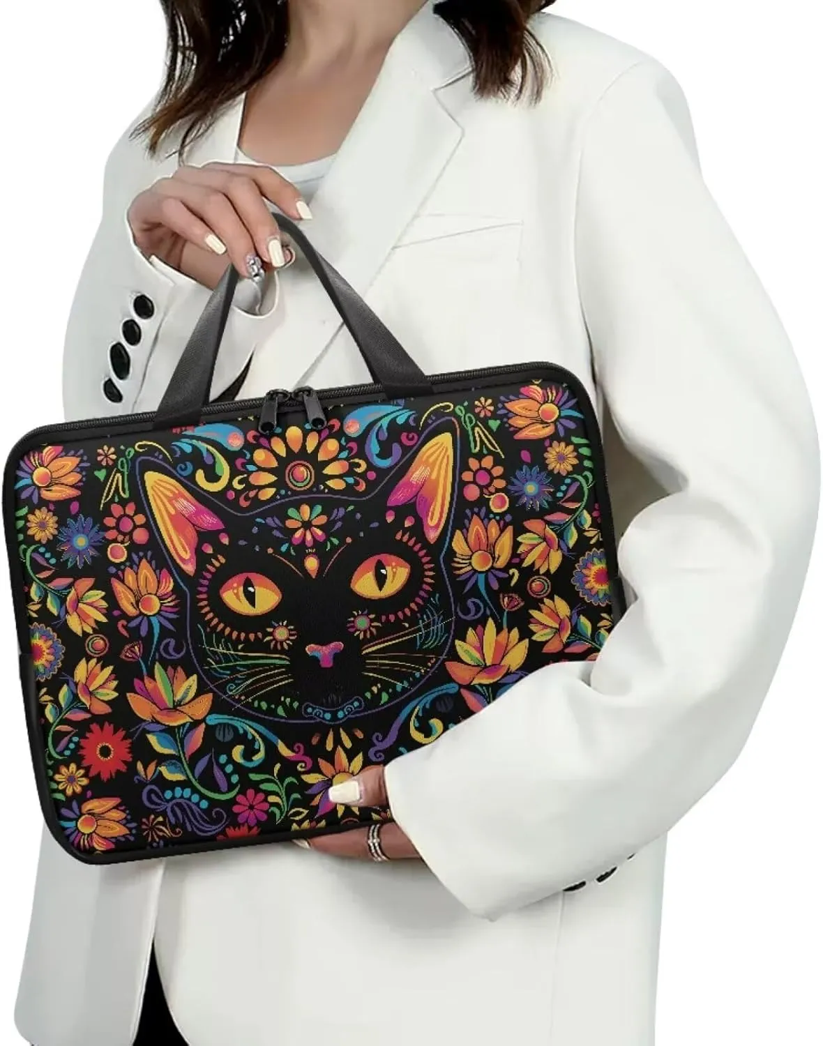 Protective Laptop Sleeve,Leather Laptop Bag for Women, Water-Resistant Computer Bags For Laptops for Men