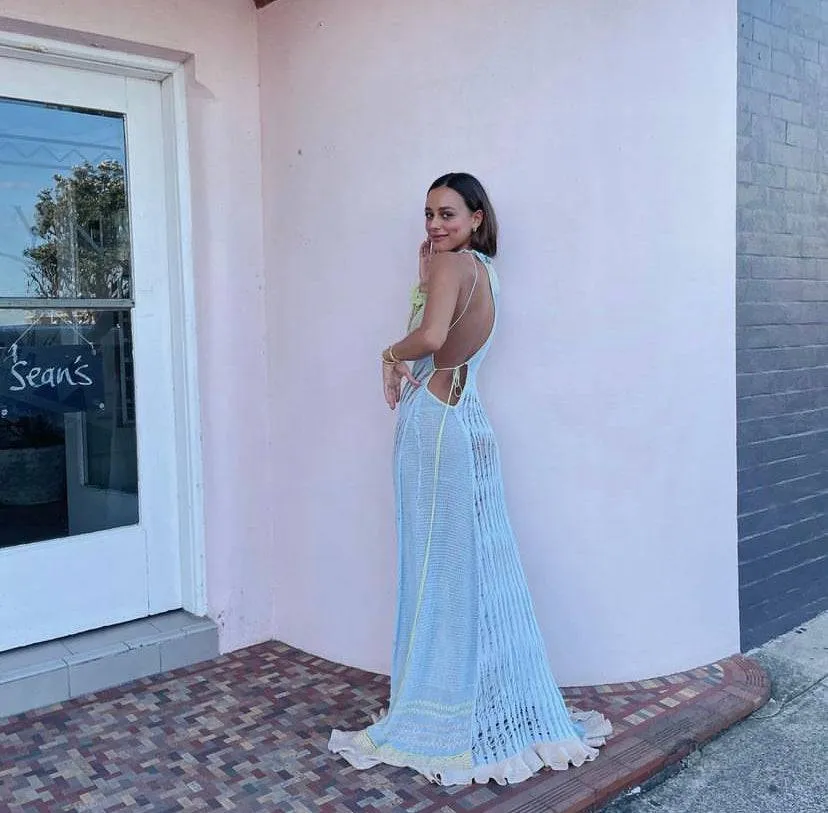 Roberta Einer - Bianca Maxi Dress in Blue