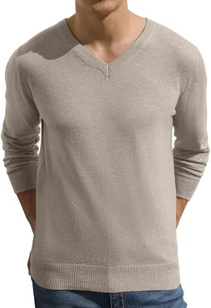 Sailwind Mens V-Neck Wool Knit Casual Pullover Sweater