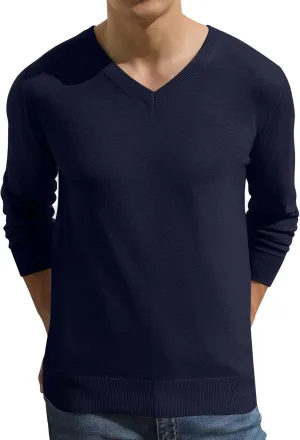 Sailwind Mens V-Neck Wool Knit Casual Pullover Sweater