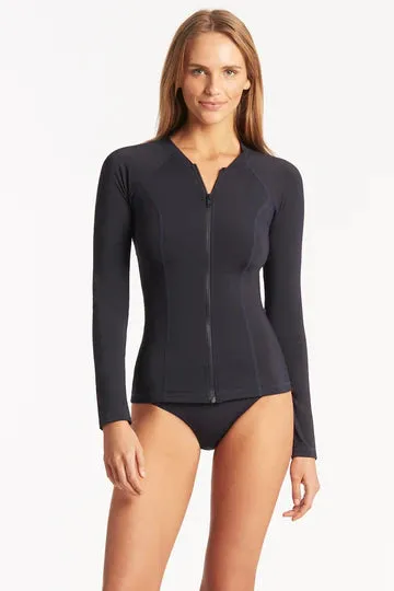Sea Level Long Sleeve Rash Vest in Night sky