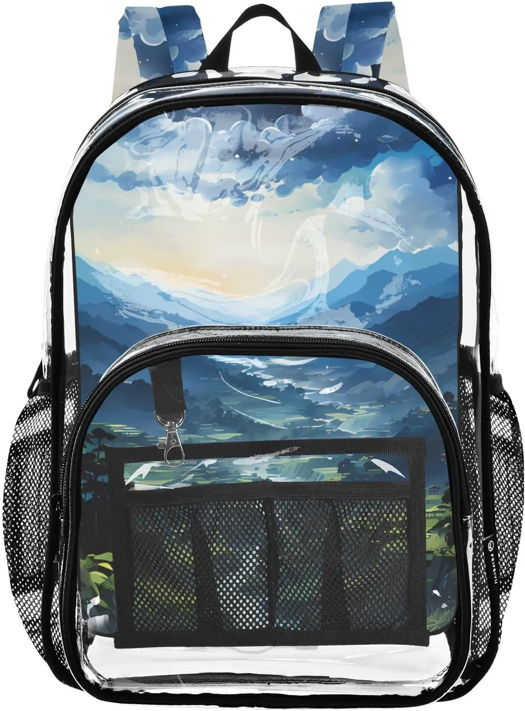 senya Transparent School Bag Winding Creek Travel Backpack With Water-Resistant PVC Plastic Clear Bagpack