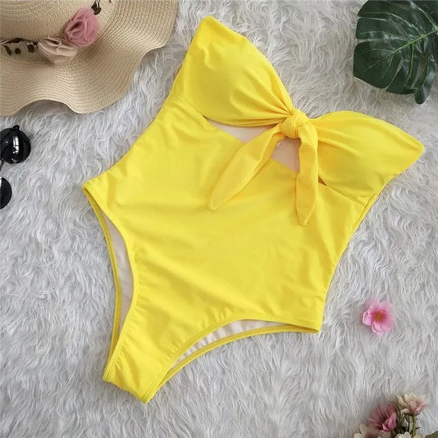 Sexy 2019 Ladies Retro High Waist Swimwear