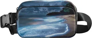 Shining Beach Fanny Pack Water Resistant Waist Pack Sling Bag Purse for Women Men Travel Hiking