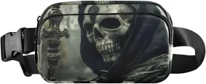Skull Portrait Fanny Pack Water Resistant Waist Pack Sling Bag Purse for Women Men Travel Hiking
