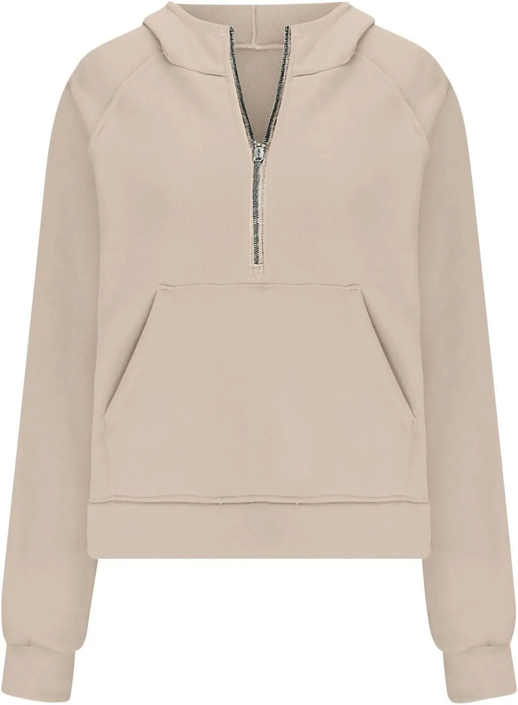 SMIDOW Scuba Dupes Sweatshirt For Women Fashion 2023 Half Zip Up Hoodies Casual Loose Cropped 1/4 Zip Pullover Tops